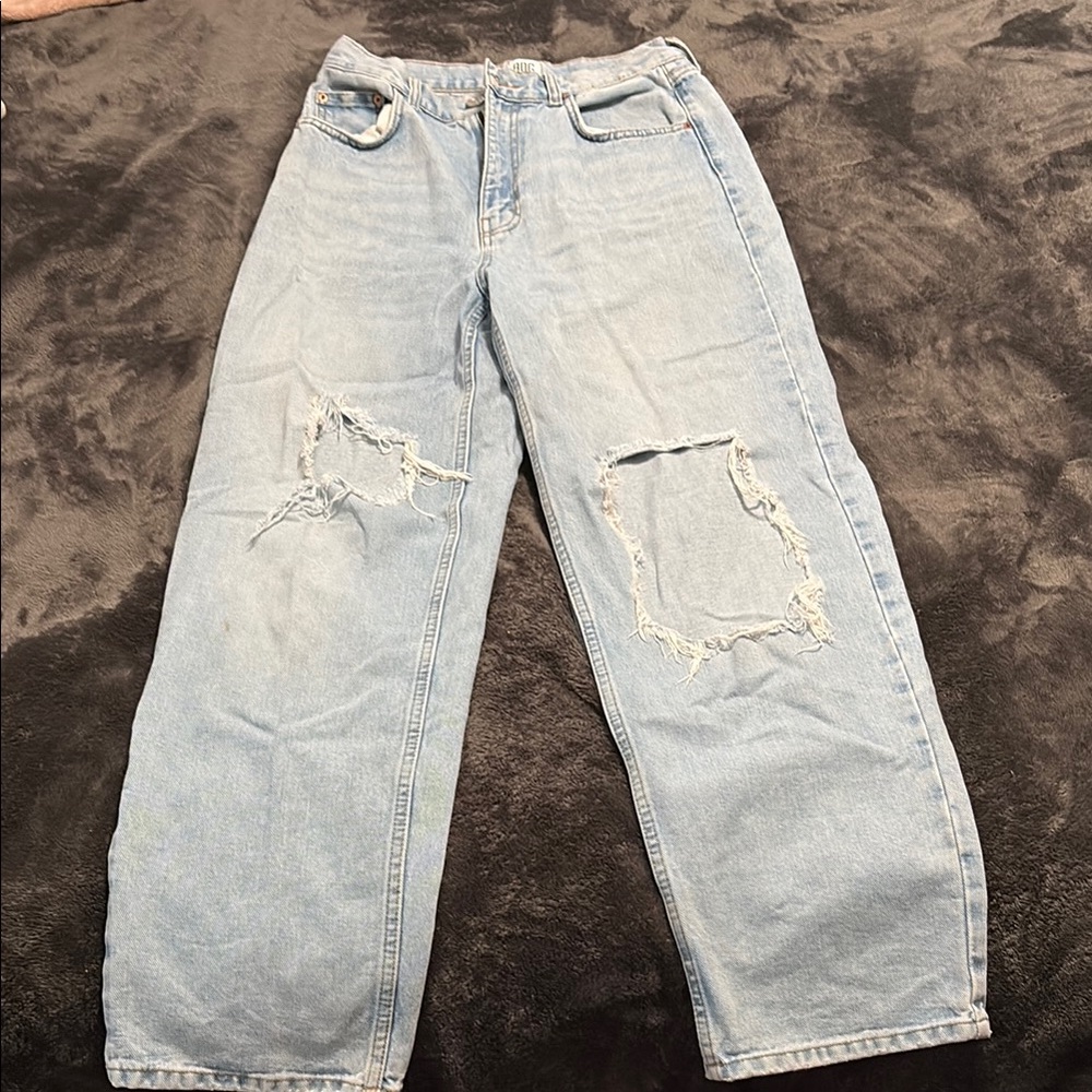 Light Blue Distressed Jeans